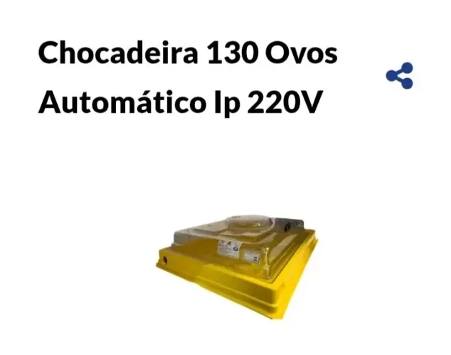 Chocadeira automática Premium ecológica 120 OVOS nova 