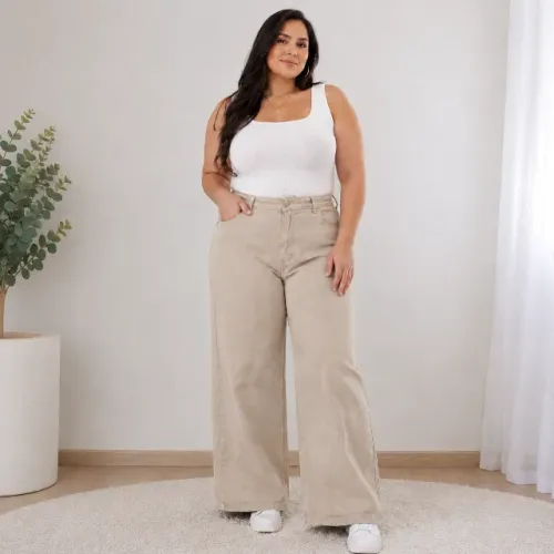 Calça Wide Leg Feminina
