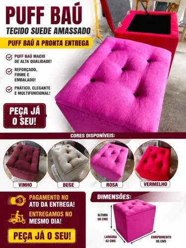 Puf Baú, várias cores novo