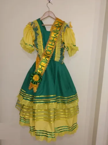 Vestido São João - Rainha do Milho - 8 a 10 anos