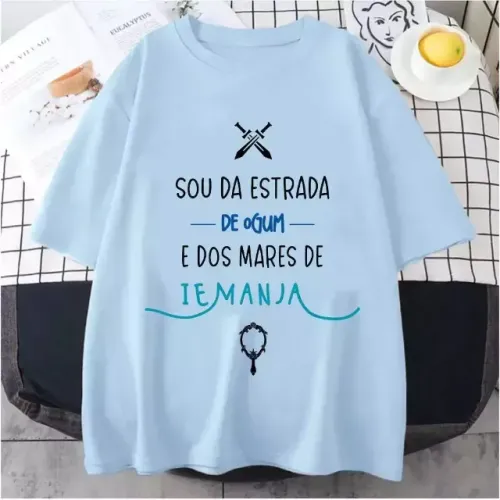 CAMISETA IEMANJA E OGUM - UMBANDA / CANDOMBLE