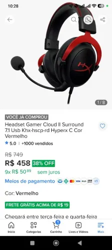 Vendo fone seme novo