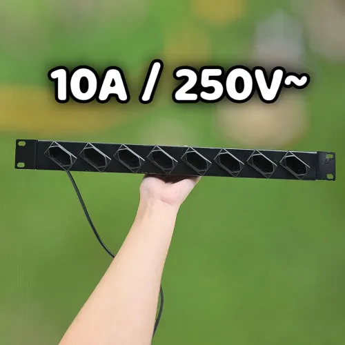 Régua Rack Profissional em Aço - 8 Tomadas 10A - Marca FV Fernik