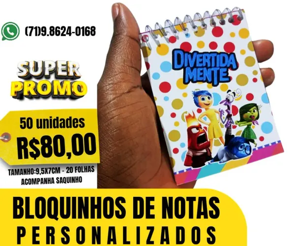 Bloquinho de notas personalizado
