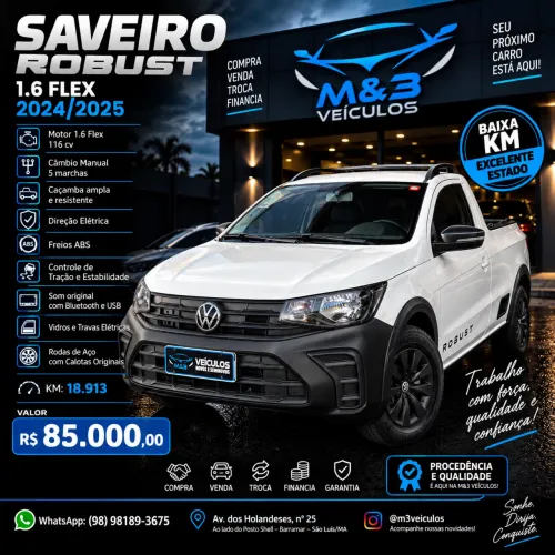 Volkswagen Saveiro Robust 1.6 Total Flex 16V 2025