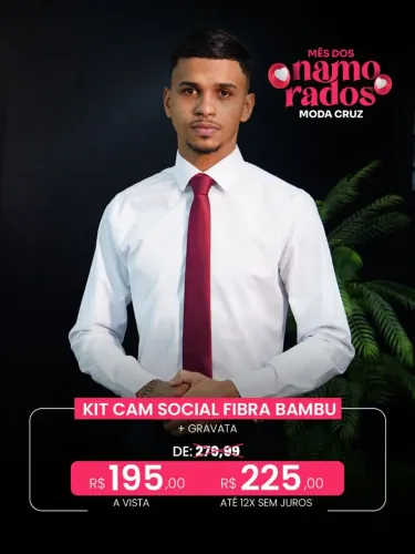 KIT CAMISA FIBRA DE BAMBU