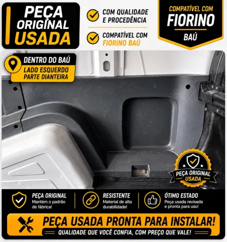 PEÇA BAÚ FIORINO LATERAL DIANTEIRA *ESQUERDA *
