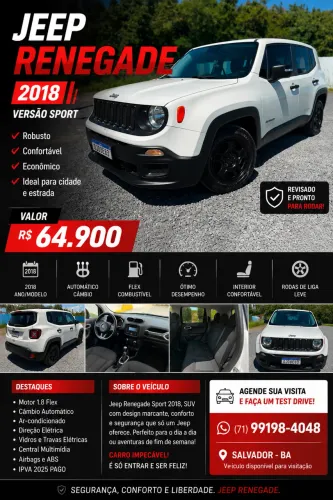 Jeep Renegade 1.8 4X2 Flex 16V Aut. 2018