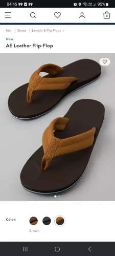 Chinelo importado de couro