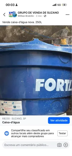 Vende-se caixa-d?água