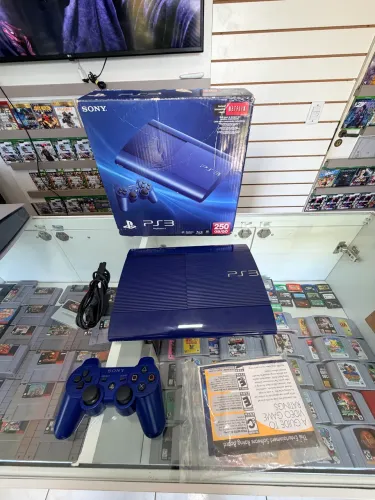 PLAYSTATION 3 AZUL CIB NA CAIXA SERIAL BATENDO