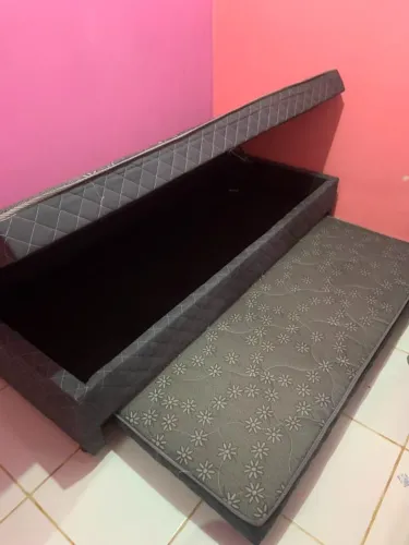 Cama Box Conjugada Solteiro SMP com Cama Auxiliar e Baú 55x88x188 Lady