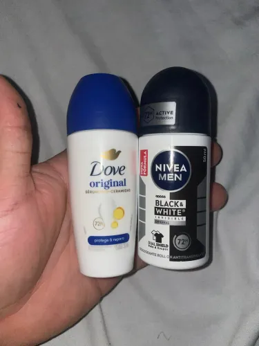 Desodorante roll on Nívea ou Dove antitranspirante