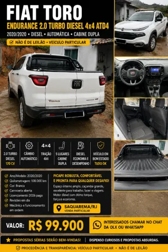 Fiat Toro Endurance 2.0 16V 4X4 Diesel Aut. 2020
