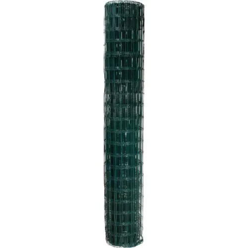 Tela alambrado, verde, malha 10 cm x 5 cm, fio 2,5 mm, com 2,0 m x 25 m (altura x comprime