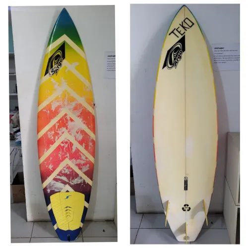 Prancha de surf 6'3" usada com capa