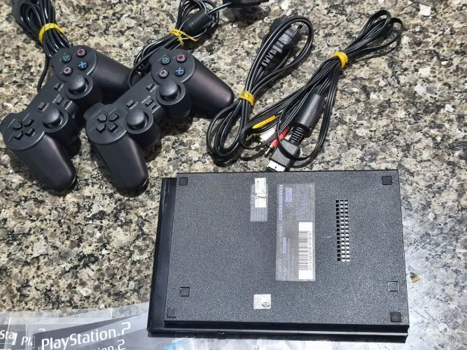 PlayStation 2 Completo, 2 Controles, 6 Jogos e Cabos