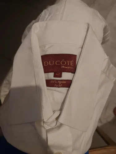 Camisa Social Du Côté Monsieur Branca 100% Algodão Fio 50 Tam 42