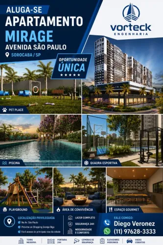 ALUGA-SE APARTAMENTO RECEM ENTREGUE