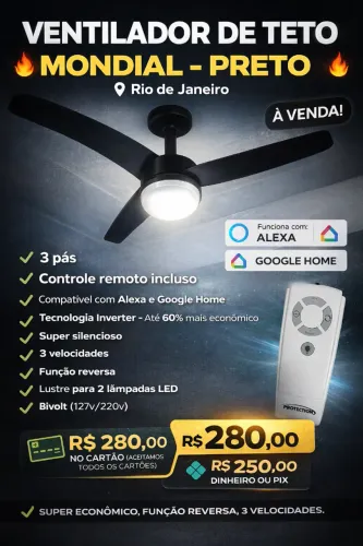 VENTILADOR de Teto Mondial
