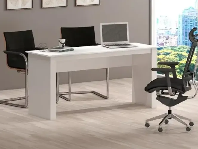 Mesas brancas para home office e ou aparador