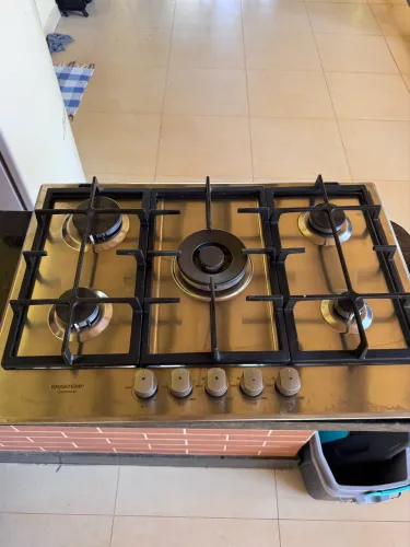 Fogão 5 Bocas Brastemp Gourmand Inox com Ferro Fundido