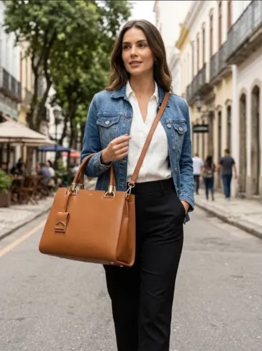 Bolsa Tote Semi Nova Marrom Arezzo G