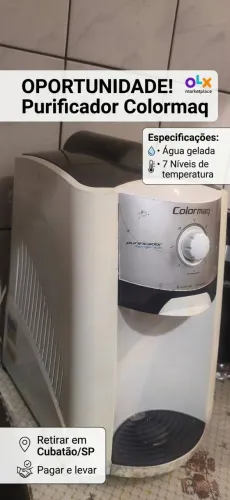 BAIXEI PRA VENDER RÁPIDO! Purificador de Água Refrigerado Colormaq