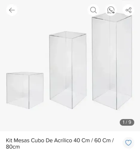 Cubos de acrílico 