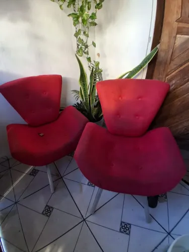 2 cadeiras de decoração sala