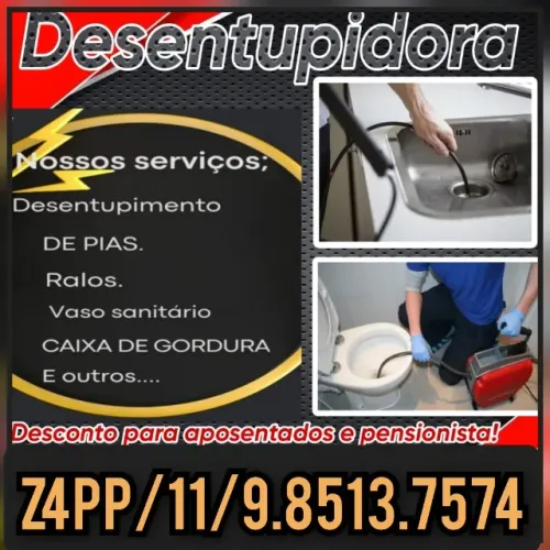 Desentupidora na promoção 