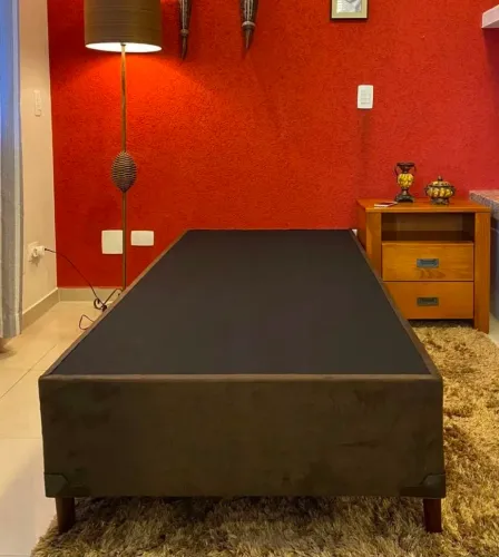 Base box solteiro marrom 78x188 - Nova