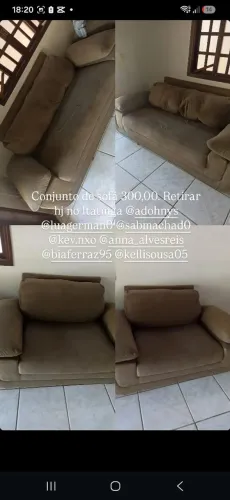 VENDE-SE CONJUNTK DE SOFÁS PRA RETIRAR HOJE