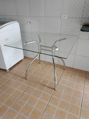 Mesa de vidro 4 lugares