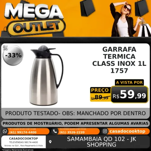 GARRAFA TERMICA CLASS INOX 1L 1757