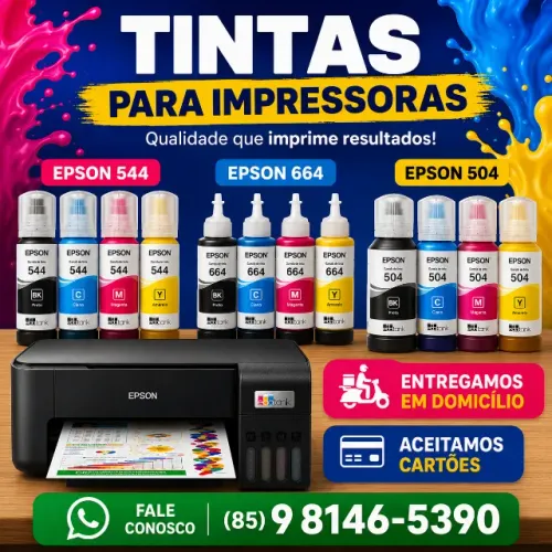 Tinta Epson 504 664 544 Pronta Entrega. Fale Conosco. Fazemos Entregas. Aceitamos Cartões.