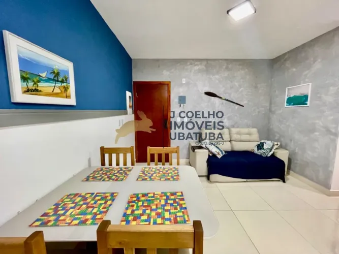 Apartamento para locação definitiva com 2 dormitórios (1 suíte) no Perequê-açu - Ubatuba S