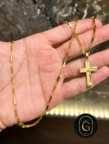 Cordão de ouro com 9.3g novo ( LOJA FÍSICA )