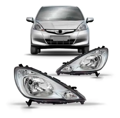 Farol honda fit cinza 2013 2014