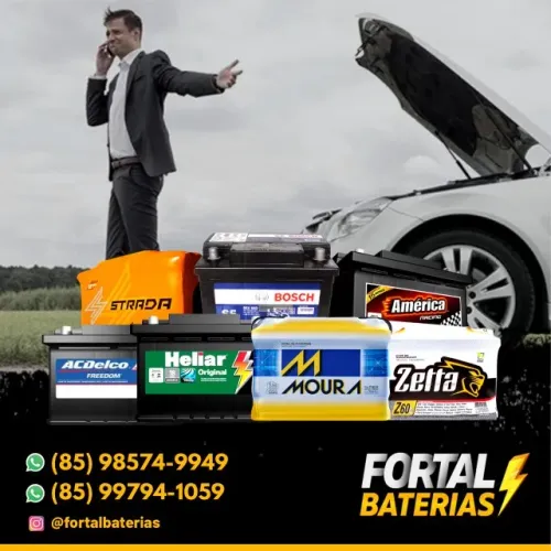 Bateria Automotiva Econômica 50Ah - Garantia e Preço Baixo!