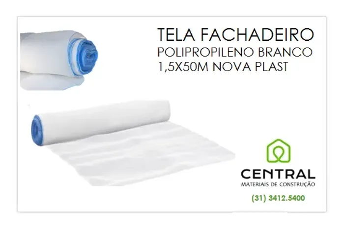 Tela Fachadeira 1,5 x 50m -branca