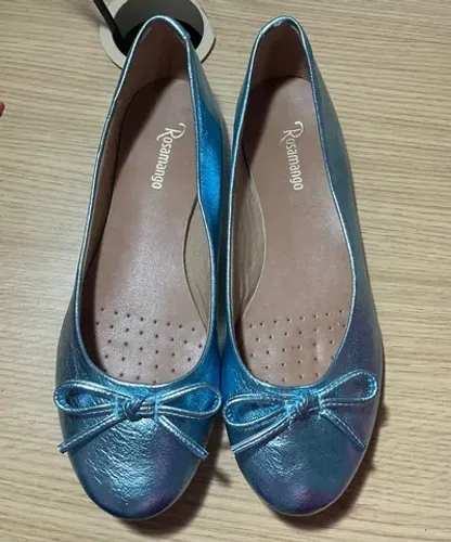 Sapatilha Azul Metálico