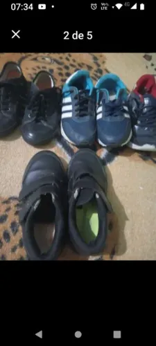 Vendo lote de sapatos usados número 29/30 dar pra usar dia dia