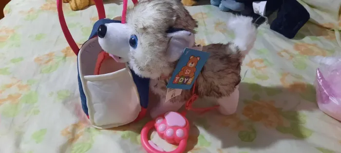 Cachorro eletrônico de Pelúcia Interativo