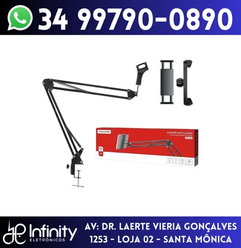 Suporte para Celular Tablet Microfone de Mesa Flexível