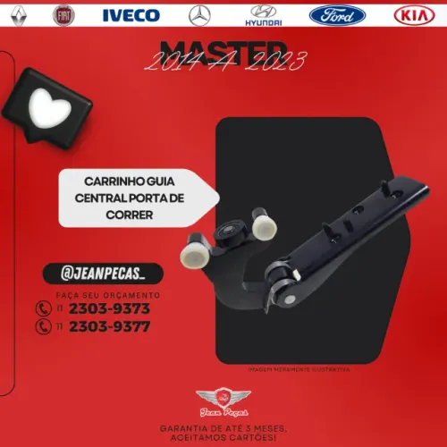 carrinho guia central porata correr - master