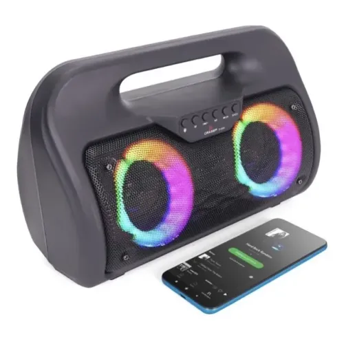 Caixa de Som Bluetooth RGB Rádio Fm Sd Aux Grasep D-3205