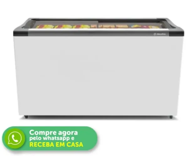 Freezer 505 Litros Horizontal Tampa de Vidro Metalfrio