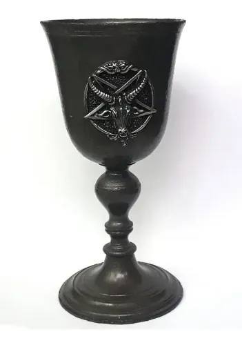 Cálice Baphomet Taça Wicca Em Estanho Para Vinho / Água