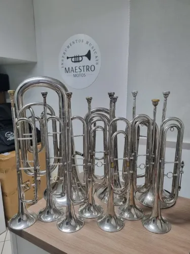 Kit Sopro Fanfarra Gatilho 10 Instrumentos + Bag E Bocal - Envio todo Brasil - 10X cartão